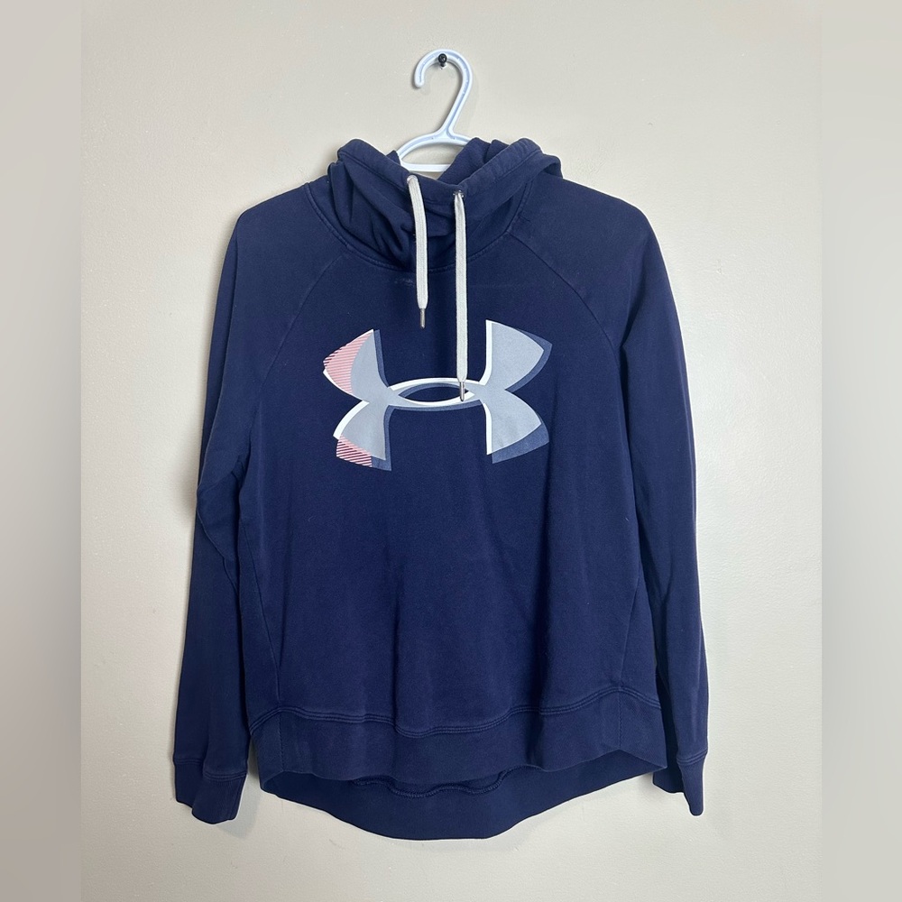 Under Armour Size M Dark Blue Fleece Hoodie
